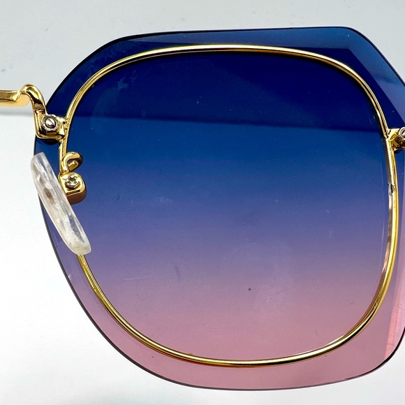 JOHN VARVANTOS LADIES GOLD METAL SUNGLASSES - Picture 7 of 11
